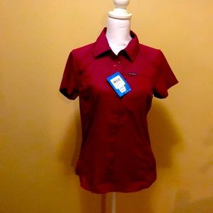 NWT Columbia Women’s short sleeve button down shirt